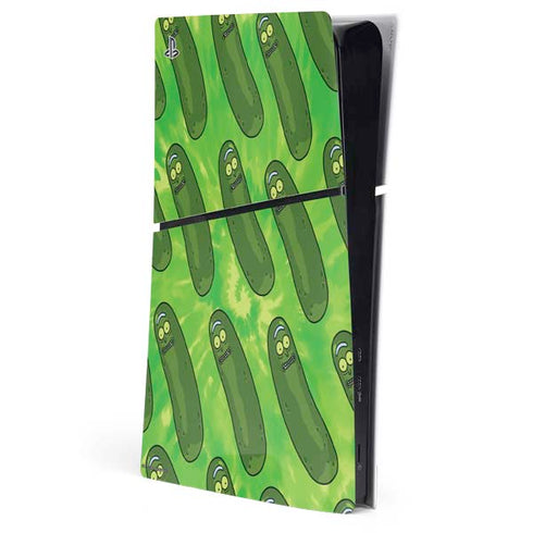 Adult Swim Rick and Morty Pickle Rick Pattern PS5 Slim Digital Edition Console Skin