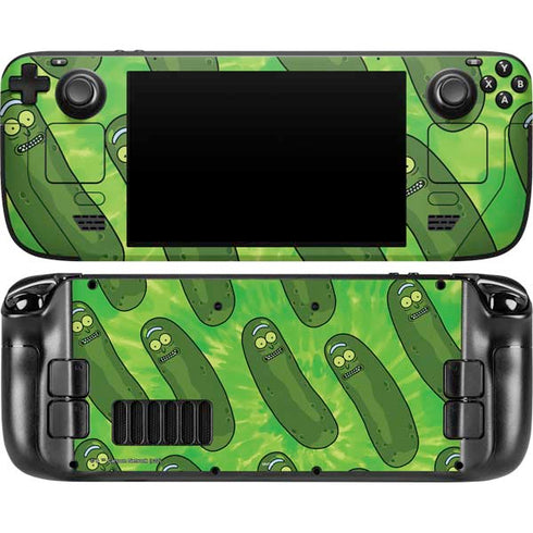 Adult Swim Rick and Morty Pickle Rick Pattern Steam Deck Handheld Gaming Computer OLED Skin