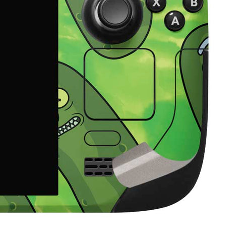 Adult Swim Rick and Morty Pickle Rick Pattern Steam Deck Handheld Gaming Computer OLED Skin