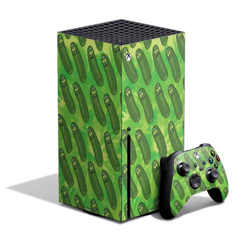 Adult Swim Rick and Morty Pickle Rick Pattern Xbox Series X Bundle Skin