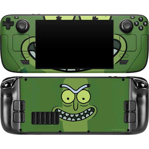 Adult Swim Rick and Morty Pickle Rick Steam Deck Handheld Gaming Computer OLED Skin