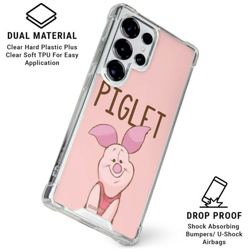 Disney Winnie the Pooh Piglet Portrait Galaxy S25 Ultra Clear Case