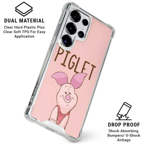 Disney Winnie the Pooh Piglet Portrait Galaxy S26 Ultra Clear Case