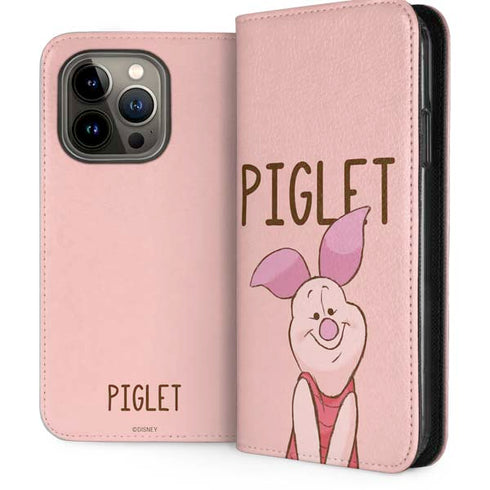 Disney Winnie the Pooh Piglet Portrait iPhone 14 Pro Folio Case