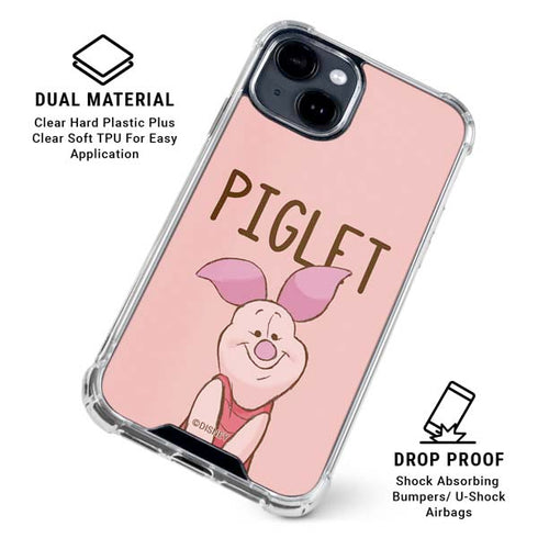 Disney Winnie the Pooh Piglet Portrait iPhone 15 Clear Case