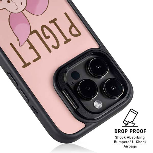 Disney Winnie the Pooh Piglet Portrait iPhone 15 Pro Kickstand Case