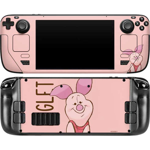 Disney Winnie the Pooh Piglet Portrait Steam Deck Handheld Gaming Computer OLED Skin