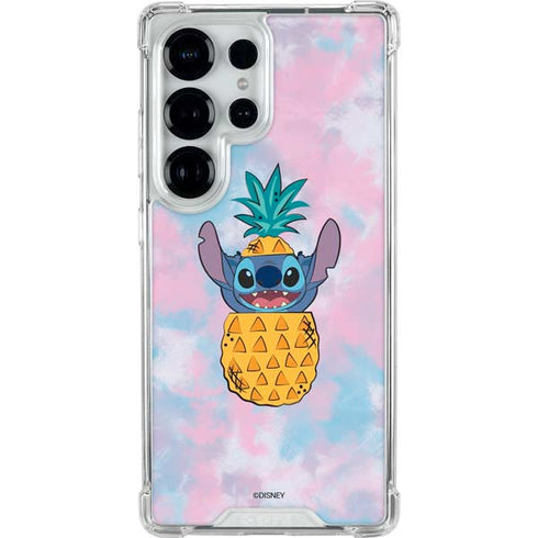 Disney Lilo and Stitch Pineapple Stitch Galaxy S25 Ultra Clear Case