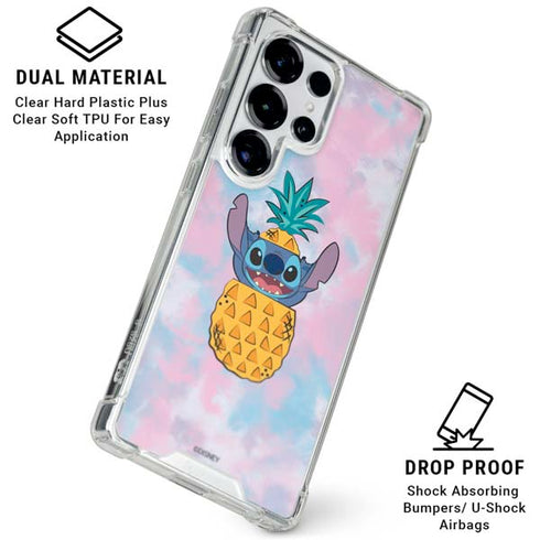 Disney Lilo and Stitch Pineapple Stitch Galaxy S25 Ultra Clear Case