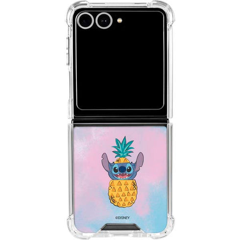 Disney Lilo and Stitch Pineapple Stitch Galaxy Z Flip7 Clear Case