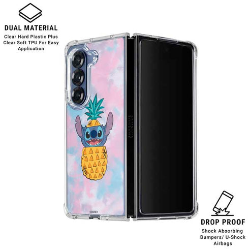 Disney Lilo and Stitch Pineapple Stitch Galaxy Z Fold7 Clear Case