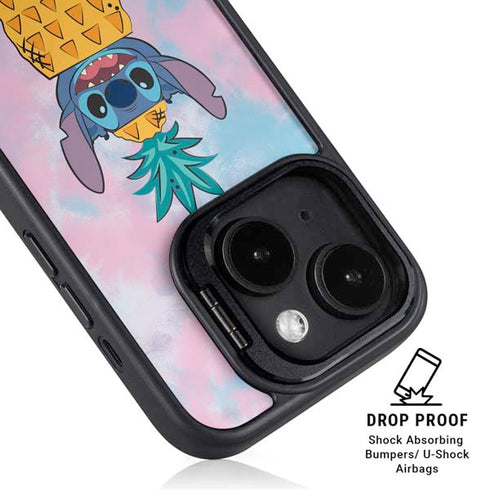 Disney Lilo and Stitch Pineapple Stitch iPhone 15 Kickstand Case