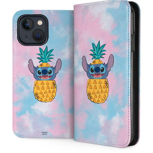 Disney Lilo and Stitch Pineapple Stitch iPhone 15 Plus Folio Case