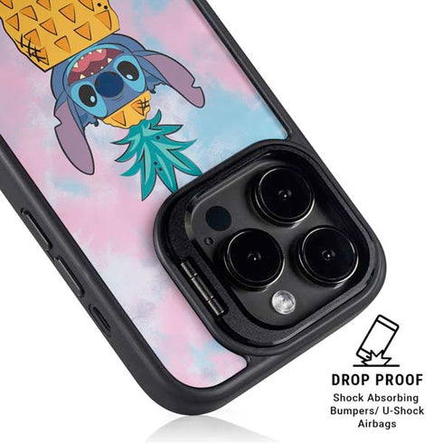 Disney Lilo and Stitch Pineapple Stitch iPhone 15 Pro Kickstand Case