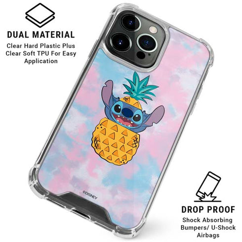 Disney Lilo and Stitch Pineapple Stitch iPhone 16 Pro Max Clear Case