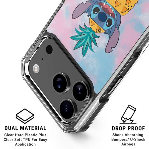 Disney Lilo and Stitch Pineapple Stitch iPhone 17 Pro Max Clear Case