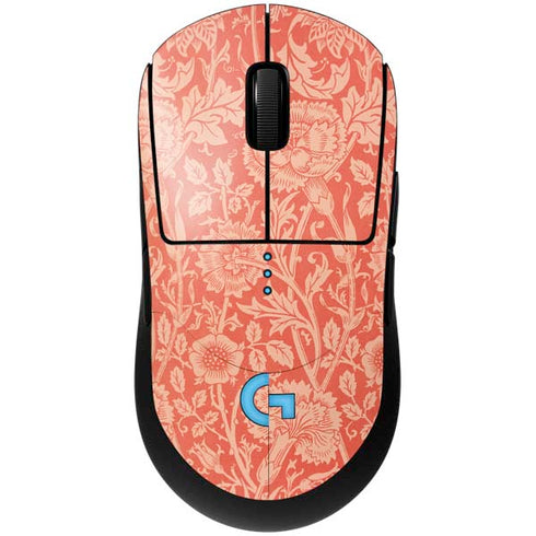 Pink & Rose by William Morris G Pro Wireless Gaming Mouse Skin