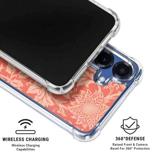 Pink & Rose by William Morris Galaxy S25 Plus Clear Case