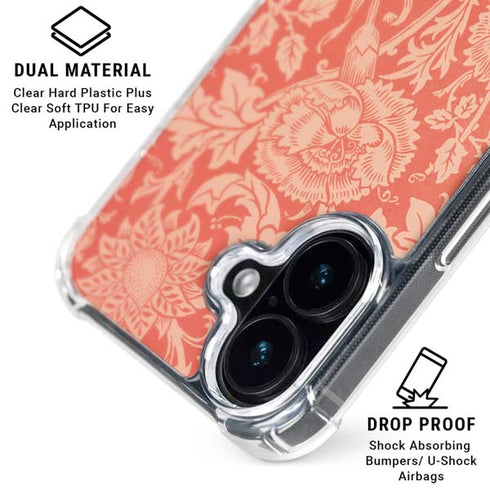 Pink & Rose by William Morris iPhone 17 Clear Case