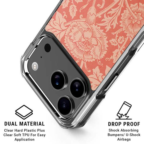 Pink & Rose by William Morris iPhone 18 Pro Clear Case