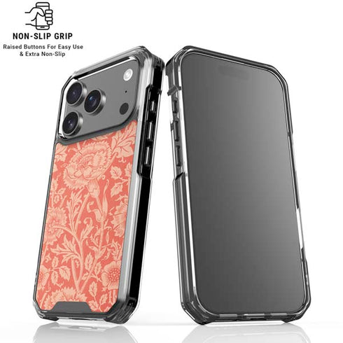 Pink & Rose by William Morris iPhone 18 Pro Clear Case
