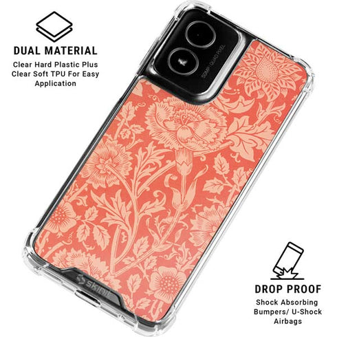 Pink & Rose by William Morris Moto G Power 5G (2024) Clear Case