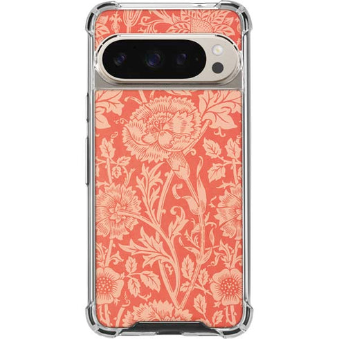 Pink & Rose by William Morris Pixel 9/9 Pro Clear Case