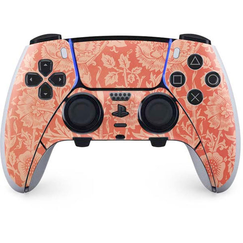 William Morris Pink & Rose PS5 DualSense Edge Pro Controller Skin