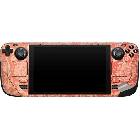 William Morris Pink & Rose Steam Deck Handheld Gaming Computer Skin