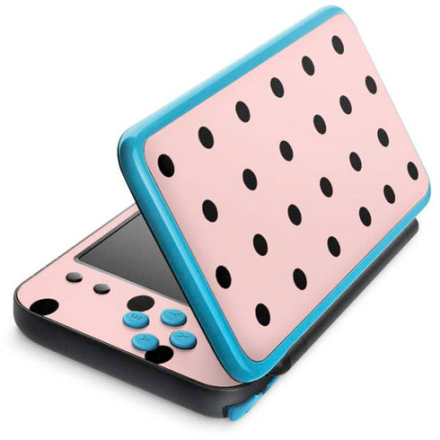 Pink and Black Polka Dots Nintendo Skins