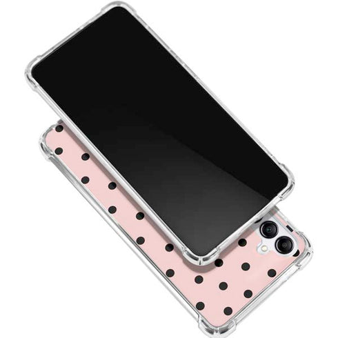 Pink and Black Polka Dots Galaxy A16 5G Clear Case