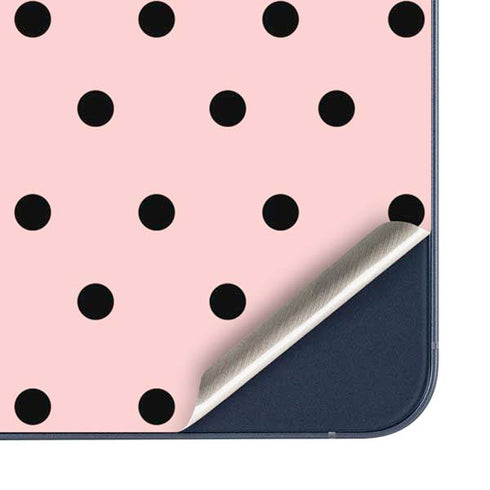 Pink and Black Polka Dots Galaxy A35 5G Skin