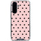 Pink and Black Polka Dots Galaxy A36 5G Clear Case