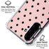 Pink and Black Polka Dots Galaxy A36 5G Clear Case