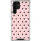Pink and Black Polka Dots Galaxy S23 Ultra Clear Case