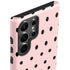Pink and Black Polka Dots Galaxy S23 Ultra Pro Case