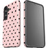 Pink and Black Polka Dots Galaxy S25 Plus Impact Case
