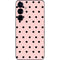 Pink and Black Polka Dots Galaxy S24 Plus Skin