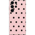 Pink and Black Polka Dots Galaxy S24 Ultra Skin