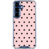 Pink and Black Polka Dots Galaxy S25 Clear Case