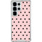 Pink and Black Polka Dots Galaxy S25 Ultra Clear Case