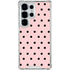 Pink and Black Polka Dots Galaxy S25 Ultra Clear Case