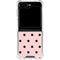 Pink and Black Polka Dots Galaxy Z Flip6 Clear Case