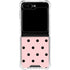 Pink and Black Polka Dots Galaxy Z Flip6 Clear Case