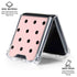 Pink and Black Polka Dots Galaxy Z Flip6 Clear Case