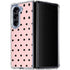 Pink and Black Polka Dots Galaxy Z Fold5 5G Clear Case