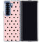 Pink and Black Polka Dots Galaxy Z Fold6 Clear Case