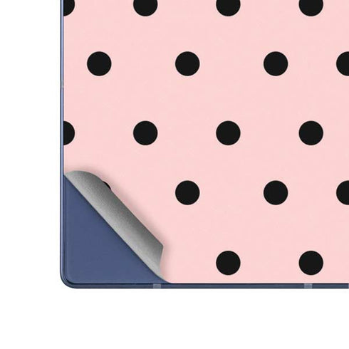 Pink and Black Polka Dots Galaxy Z Fold6 Skin
