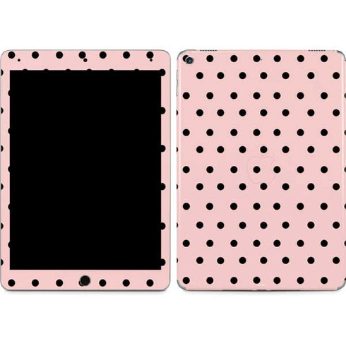 Pink and Black Polka Dots iPad Skins