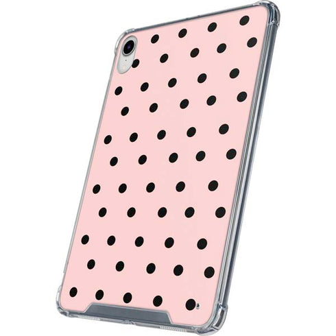 Pink and Black Polka Dots iPad 11th Gen (2025) Clear Case